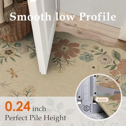 PureCozy Outdoor Paito Rug 8x10 Easy Jute Neutral Area Rug Washable Carpet