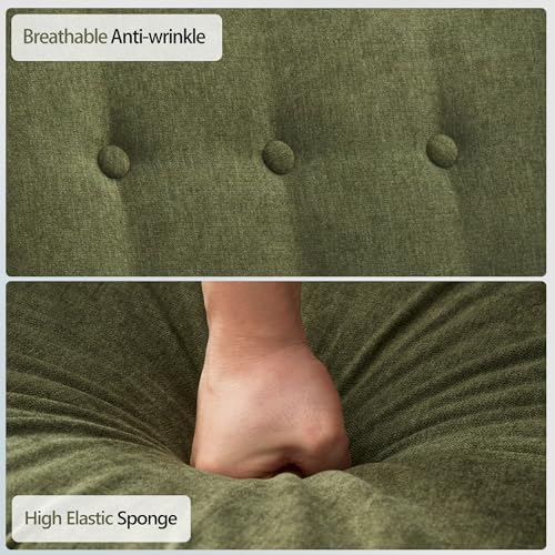 HUIMO Accent Chair for Living Room,Upholstered Button Fabic Armchair Chair