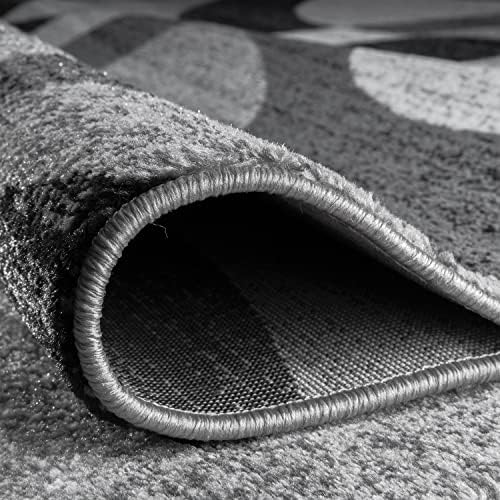 Rugshop Abstract Circles Contemporary High Traffic Area Rug Gray 2'7&quot...
