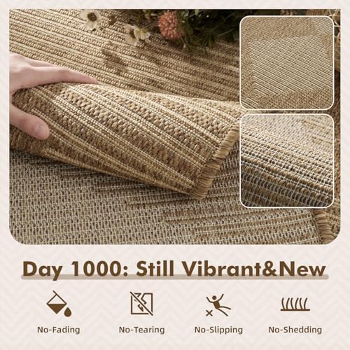 MontVoo-Outdoor Rug Carpet Patio Rug 8x10 Polypropylene Indoor Outdoor Rugs f...