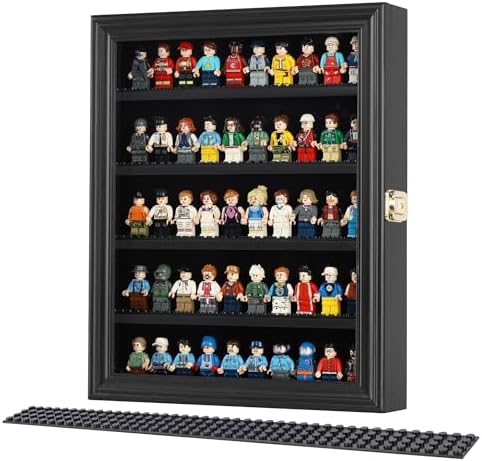 Block Toy Minifigures Dimensions Display Case Thimble Wall Cabinet Shelves Co...