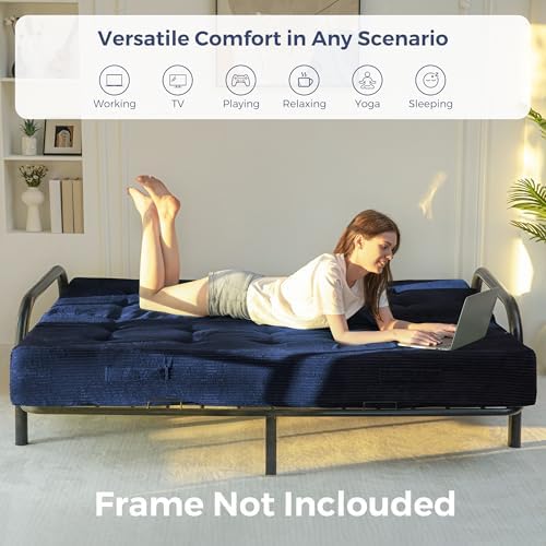 MAXYOYO Foldable Mattress, 8-Inch Tufted Futon Mattress with Handles