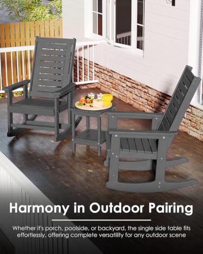 GREENVINES Adirondack-Outdoor-Side-Table | Set of 4 | 14 x 13 Inches | HDPE P...