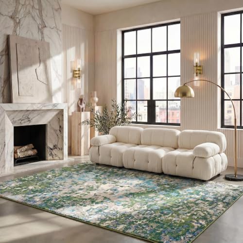 SAFAVIEH Madison Area Rug 8'x10', Modern Green & Turquoise MAD425Y