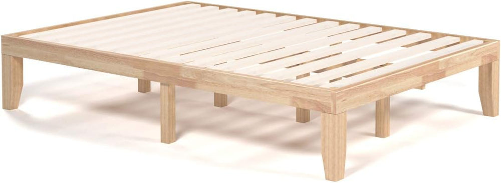 GIANTEX 14 Inch Full Wood Platform Bed Frame, Minimalist Style Mattress Found...
