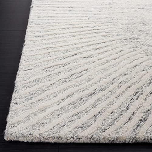 SAFAVIEH Abstract Wool Area Rug 5'x8', Modern Grey & Ivory ABT478F