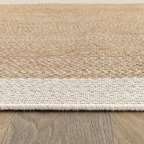 Rugshop Indoor/Outdoor Geometric Weather Resistant Area Rug Natural 5' x ...