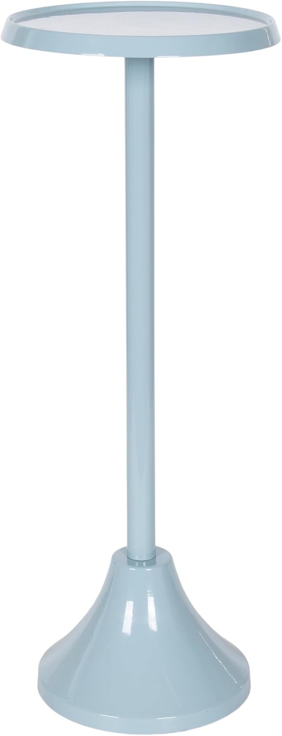 Kate and Laurel Sanzo Modern Round Metal Pedestal Drink Table, 9 x 9 x 23, Li...
