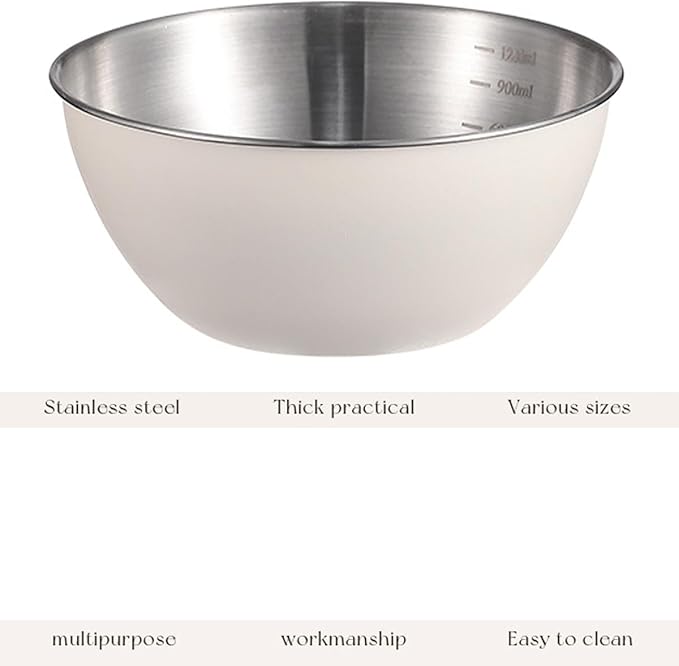 Stainless Steel Salad Bowls Set of 2 Mixing Bowl - Image 2