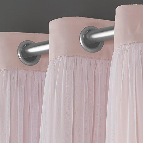 TOWN & COUNTRY LUXE Talia Double Layer Indoor Curtains, Sheer and Room Da...
