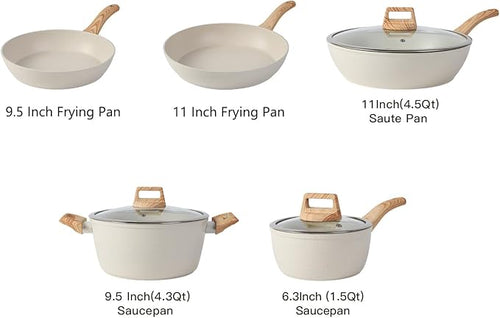 16PCS Pots and Pans Set Non Stick Cookware Set Nonstick - Image 2