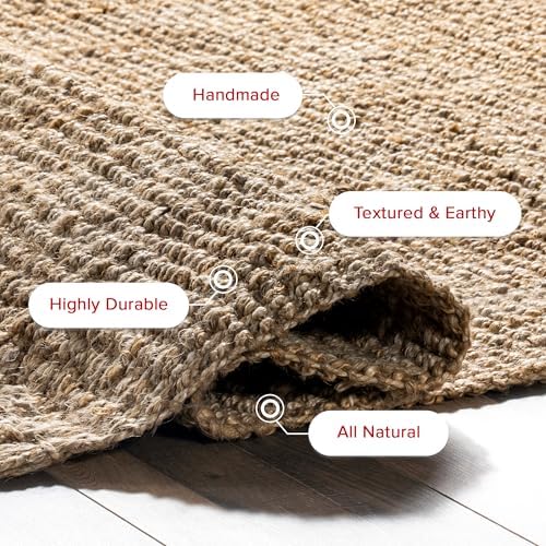 nuLOOM Daniela Natural Solid Flatweave Area Rug, 3' x 5'