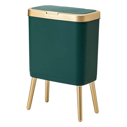 Procade Trash Can with Lid, Small Bathroom Garbage Can with Lid, Plastic Trash
