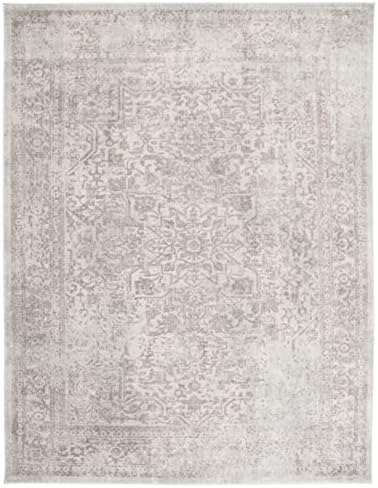 SAFAVIEH Evoke Area Rug 8x10 Large, Ivory & Taupe EVK256E