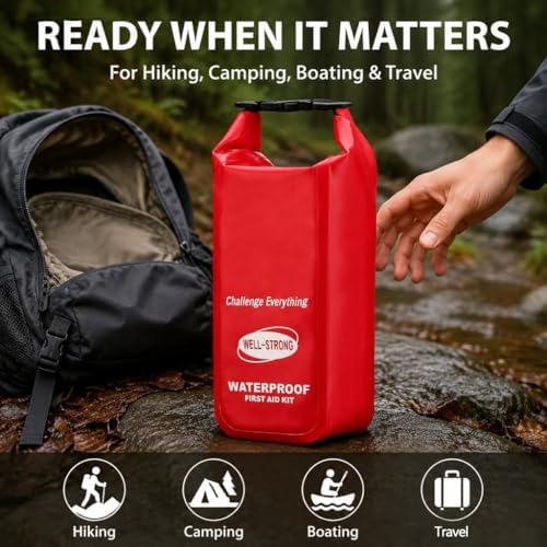 Waterproof First Aid Kit Roll Top Boat Emergency Kit with Waterproof Contents...