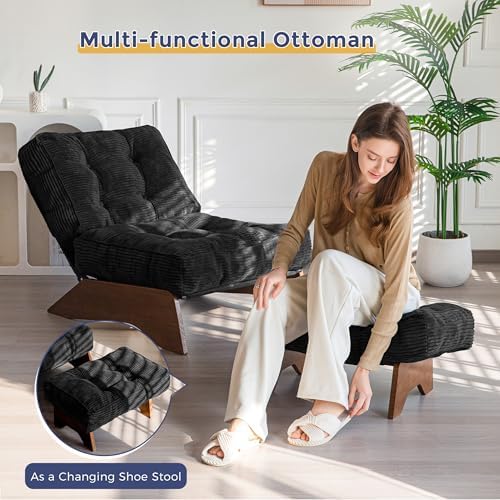 MAXYOYO Accent Chair with Ottoman, Lounge Chair with Adjustable Backrest
