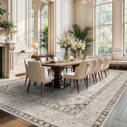 Living Room Area Rugs 10x14: Extra Large Carpet Soft Distressed Oriental