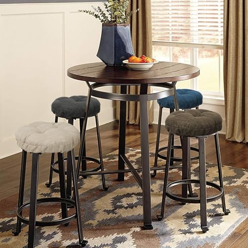 baibu Set of 2 Stool Covers Round, Super Soft Round Bar Stool Cushion Covers Seat Cushion - 2 Cushions Only (Blue,13" (33cm))
