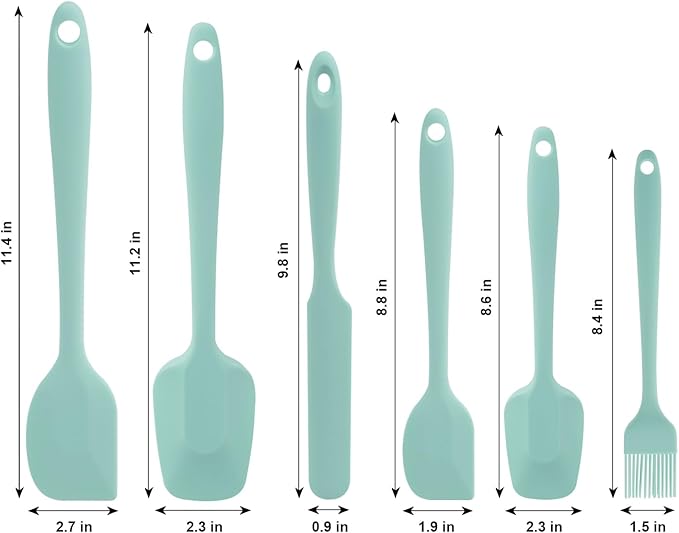 Silicone Spatulas Set, Rubber Spoon Spatula Heat Resistant Spoonula One Piece - Image 6