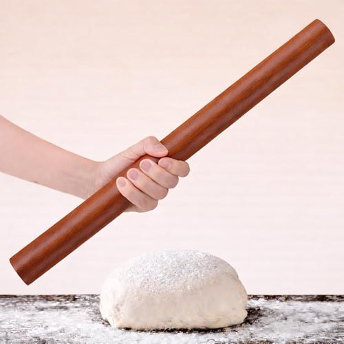 16.5 Inch French Rolling Pin, Wooden Dough Roller by Unknown