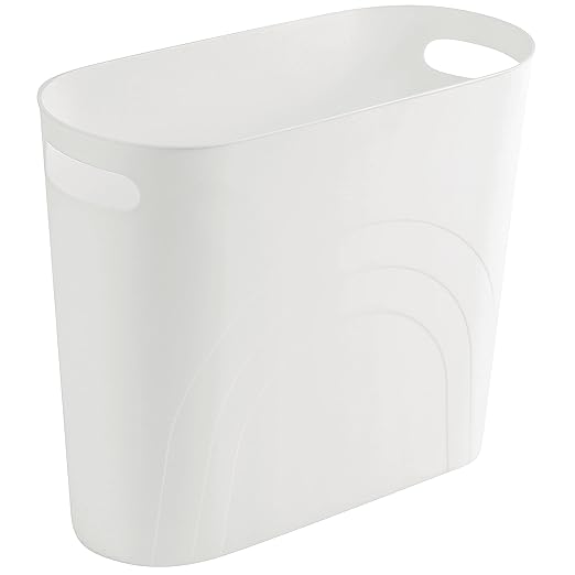 rejomiik Small Trash Can, 3.5 Gallon Slim Garbage Can Plastic Waste Basket by rejomiik