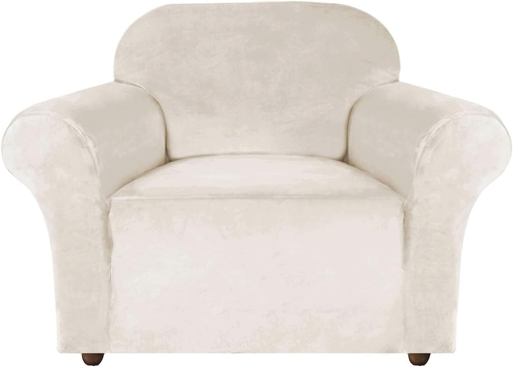 Turquoize Velvet Chair Covers for Living Room Stretch Slip Covers for Armchai...