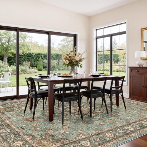10x14 Area Rugs for Living Room: Washable Oriental Non Slip Soft Rug