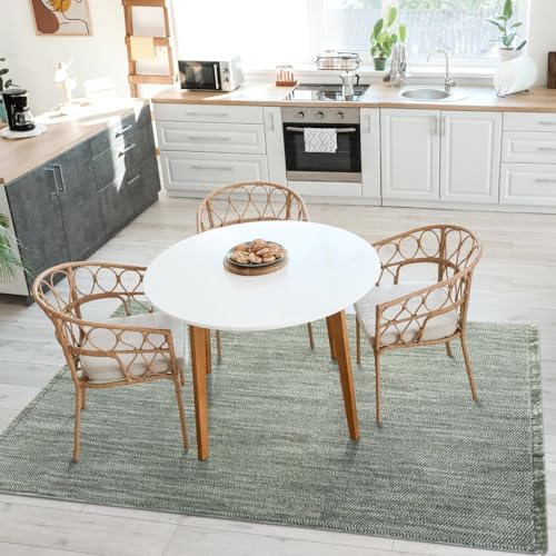 LUXE WEAVERS Machine-Woven Stain-Resistant Area Rug Green 8x10