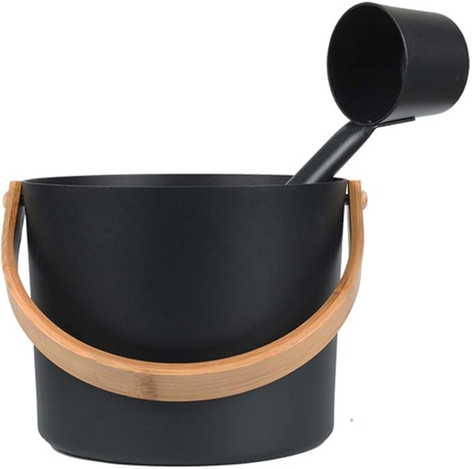 Sauna Bucket and Ladle Set, 1.85 Gallons Large Aluminum Sauna Bucket - Image 5
