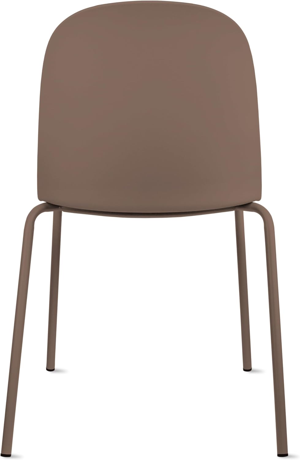 2xhome Set of 2 Modern Stackable Armless Dining Chairs | Plastic Shell Seat w...