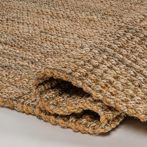 JONATHAN Y Biot Handwoven Jute Solid Natural Indoor Area Rug, 5x8, Traditiona...