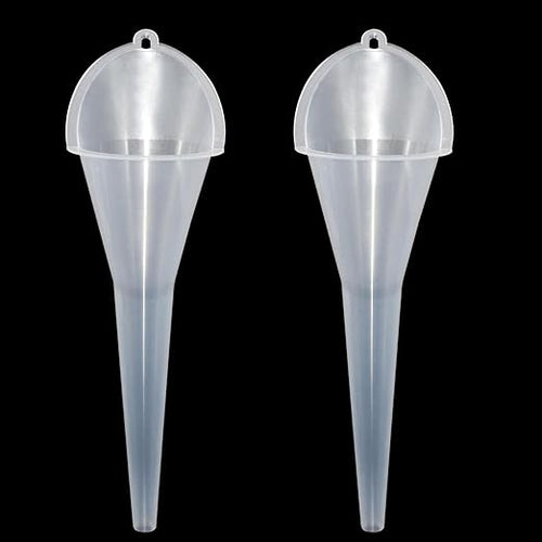 2 Pcs Long Neck Oil Funnel for Automotive, Wide Mouth Plastic Funnel, Long by WeiMeet