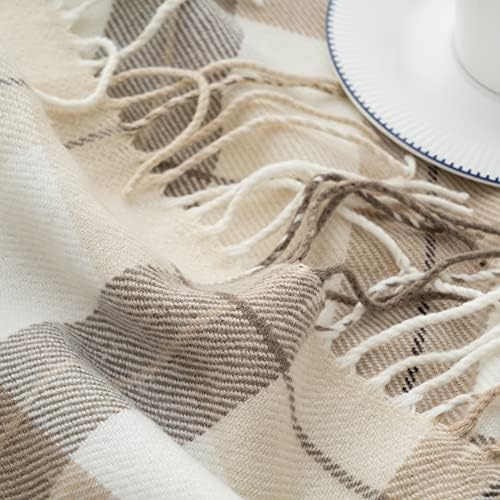 Fall Plaid Throw Blanket for Couch, Farmhouse Throw Blanket 49"x63"