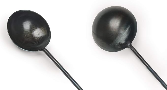 ZhenSanHuan Chinese Traditional HandMade Iron Ladle Wok Tool Set, Long wok - Image 5