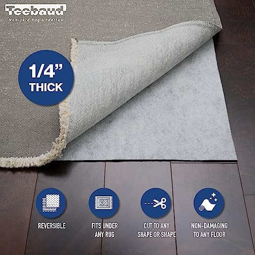 2' x 8' Non-Slip Rug Pad, Reversible Gripper, Non Skid Pads for Hardw...