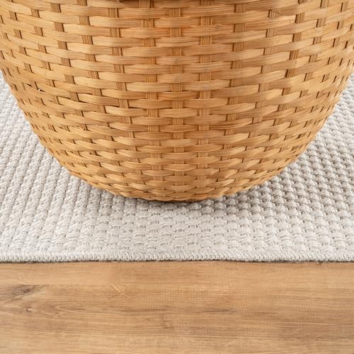 CAMILSON Easy Jute Rug 9x12, Large Indoor Outdoor Off-White Farmhouse Area Ru...