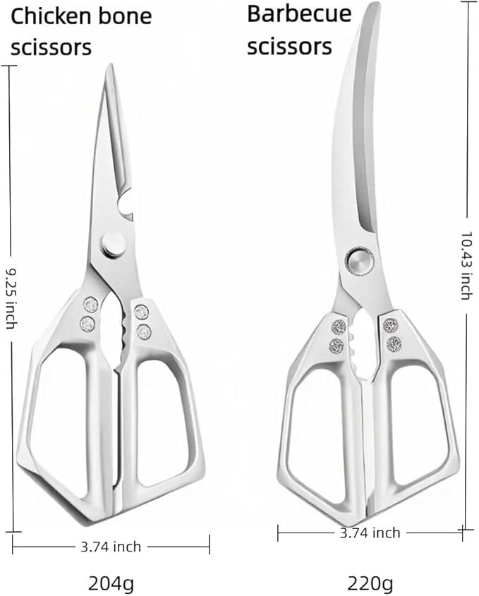 2 heavy-duty food scissors, premium ultra sharp Japanese stainless steel - Image 7