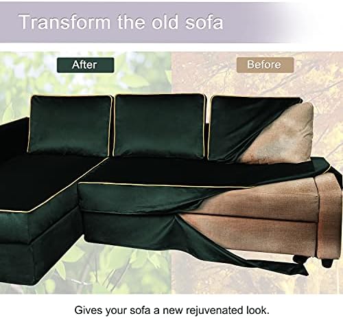 Couch Cover for IKEA Friheten Sofa Bed Sleeper Right Chaise, S-3 | Machine Washable Sofa Cover with Seat and Back Cushion and Sofabed Covers