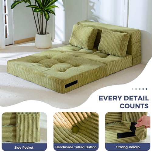 MAXYOYO Convertible Sofa Bed, Fold Out Sofa Couch with Pillow for Adults