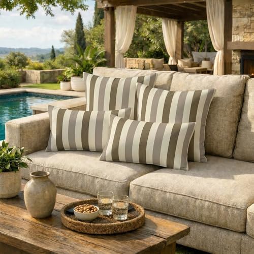 RSH DECOR: Sunbrella Lumbar & Square Pillows Set of 4 | 20" x 12&quo...