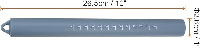 HARFINGTON Silicone Rolling Pin 10" Silicone Surface Non-Stick Stainless Steel - Image 2