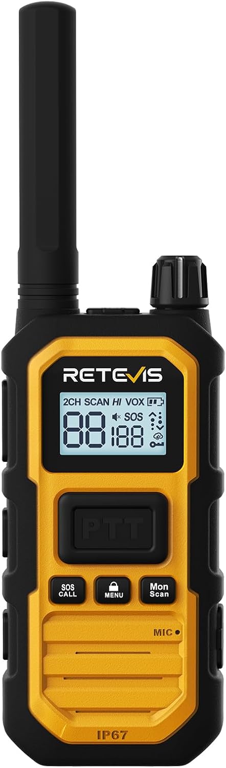 Retevis RB48 Plus Waterproof Walkie Talkies Long Range,GMRS Radios (6 Pack)