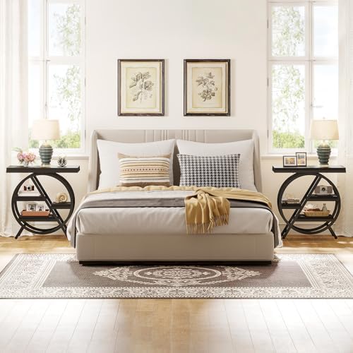 Tribesigns End Table for Living Room, 3-Tier Narrow Side Table with Storage, ...