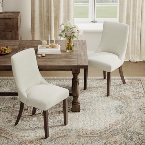MALOL Wooden Dining Chairs Set of 2, Upholstered Kitchen & Dining Room Ch...