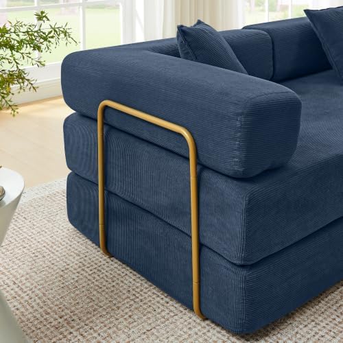 HANXIN 108'' Futon Sleeper Sofa Bed, Boneless Couch for Living Room, ...