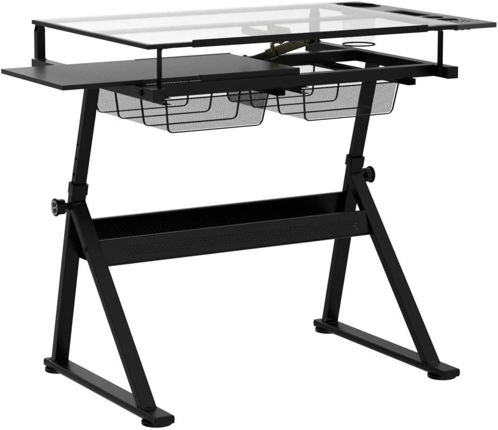 Drafting Table Adjustable for Artists - Art Drawing Desk with Storage for Pai...