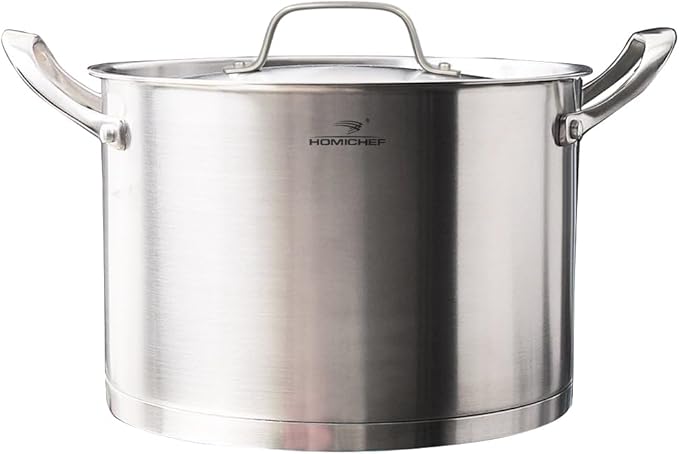 HOMICHEF 3.5QT Silver Nickel Free Stainless Steel Stockpot - Image 4