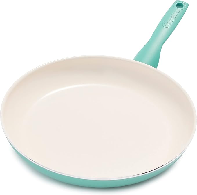 GreenPan Rio Healthy Ceramic Nonstick 12" Frying Pan Skillet, Dishwasher Safe by GreenPan