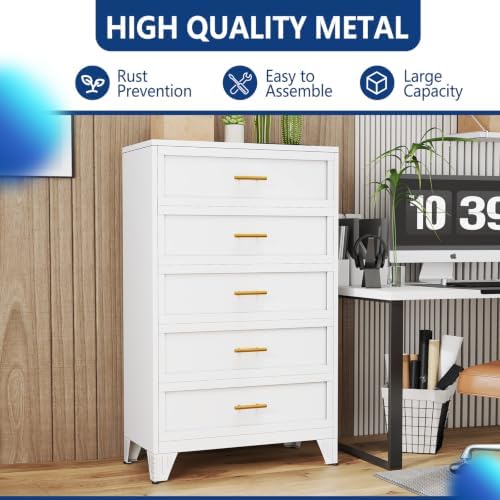 Ckzbx Metal Dresser Under Desk Metal Filing Cabinets, 53.54" H Drawer Ch...