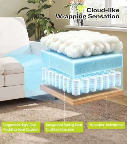 Welzona 3-Layers Cloud Accent Chair, 33" Reading Chair, Teddy Arm Chairs